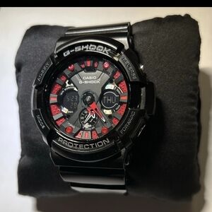 Casio G-Shock Black and Red Analog-Digital Watch